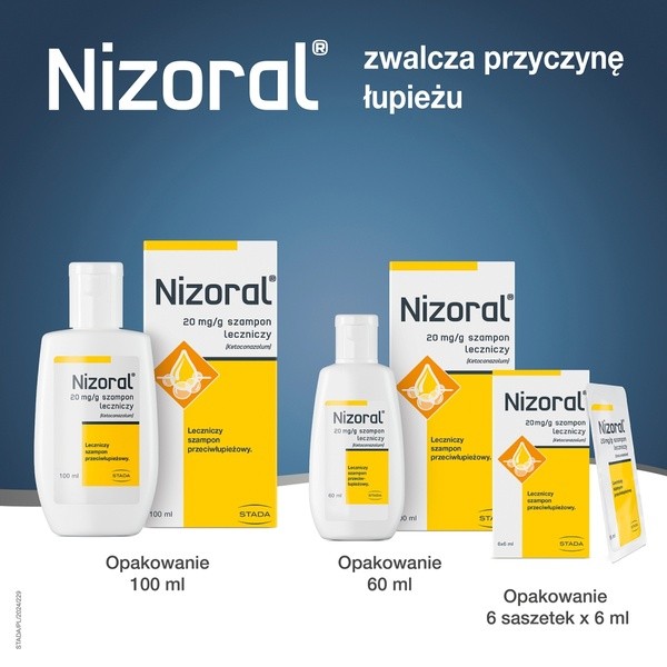 Nizoral, 20 mg/g, szampon leczniczy, 100 ml (butelka)
