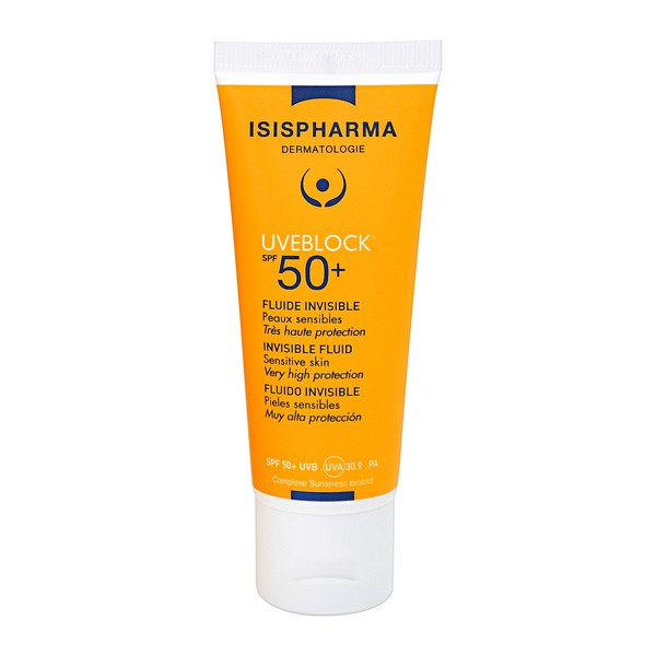 ISISPHARMA UVEBLOCK FLUID SPF 50+, lekki krem do skóry suchej, bezbarwny, 40ml