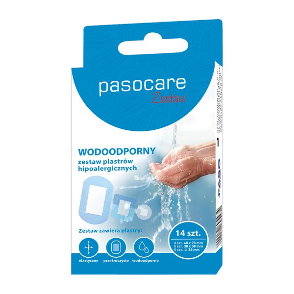 Pasocare, plastry wodoodporne Plus, 14 szt.