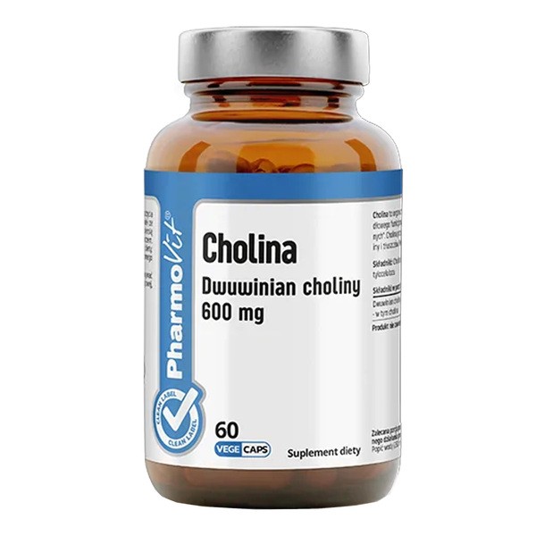 Pharmovit Clean Label Cholina Dwuwinian choliny 600 mg, kapsułki, 60 szt.