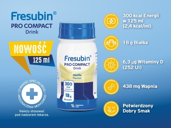Fresubin Pro Compact Drink, smak wanilia, 4 x 125 ml