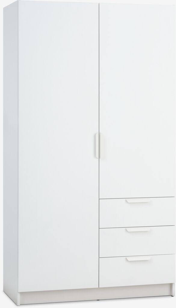 JENSLEV JENSLEV skab 96x176 2 døre 3 skuffer hvid