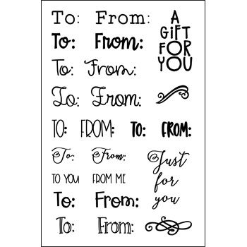 tofrom4HSNtags Clear Stamp Set