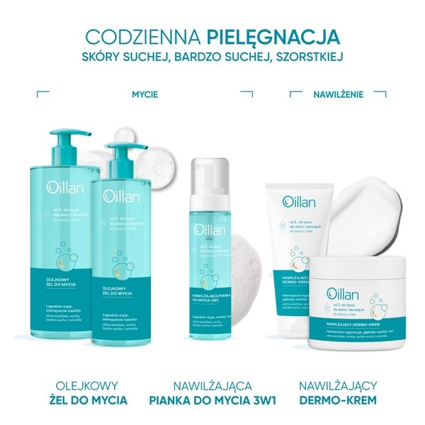 Oillan, olejkowy żel do mycia, 750 ml