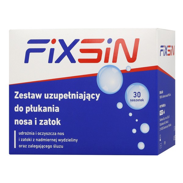 Fixsin, zestaw uzupełniający do płukania nosa i zatok, 30 saszetek