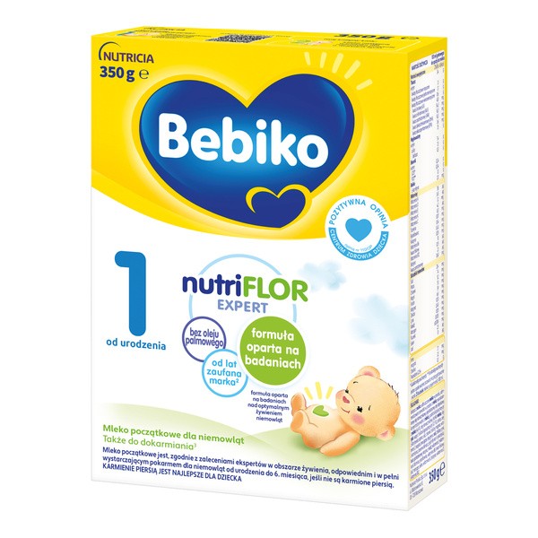 Bebiko 1 NUTRIflor Expert, mleko początkowe dla niemowląt, od urodzenia proszek, 350 g