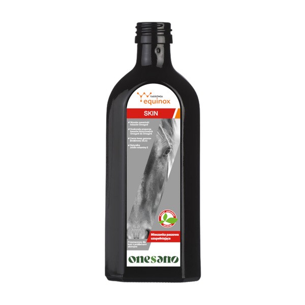 Yarrowia Equinox Skin, mieszanka paszowa uzupełniająca dla koni, płyn, 1,5 l