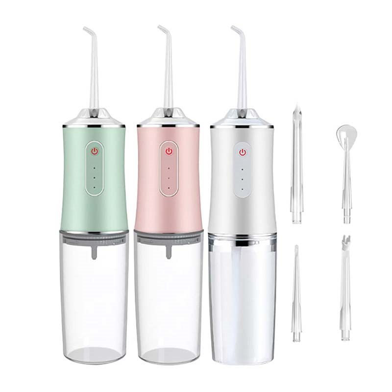Przenośny irygator do jamy ustnej, bezprzewodowy irygator do wody, zbiornik na wodę 240 ml, urządzenie do czyszczenia zębów, urządzenie do czyszczenia zębów, ładowane przez USB