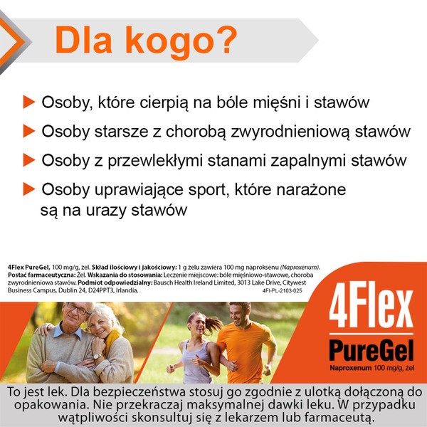 4Flex PureGel, 100 mg/g, żel, 100 g