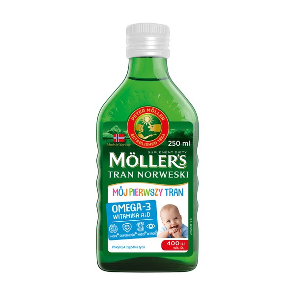 Mollers Mój Pierwszy Tran Norweski, płyn, 250 ml