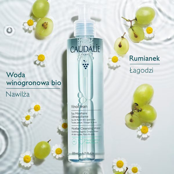 Caudalie Vinoclean, płyn micelarny do demakijażu, 400 ml