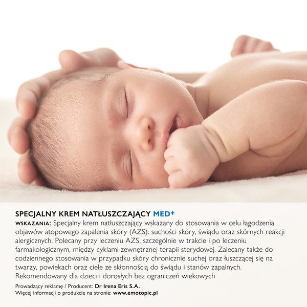 Emotopic Med+, specjalny krem natłuszczający na twarz, powieki i ciało, do codziennego stosowania, 75 ml