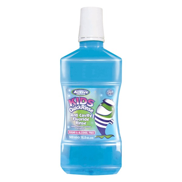 Active Kids Quick, płyn do płukania jamy ustnej, fluor, 500 ml
