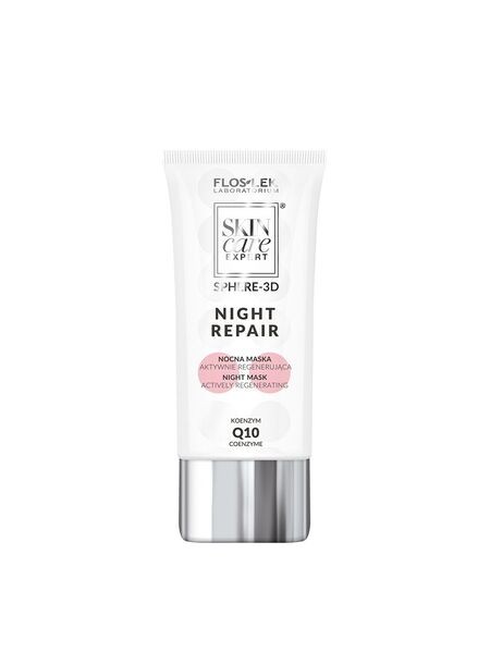 Flos-Lek Skin Care Expert Sphere 3D, nocna maska aktywnie regenerująca, 50 ml