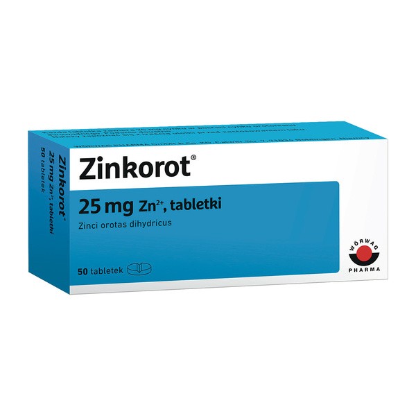 Zinkorot, 25 mg Zn2+, tabletki, 50 szt.