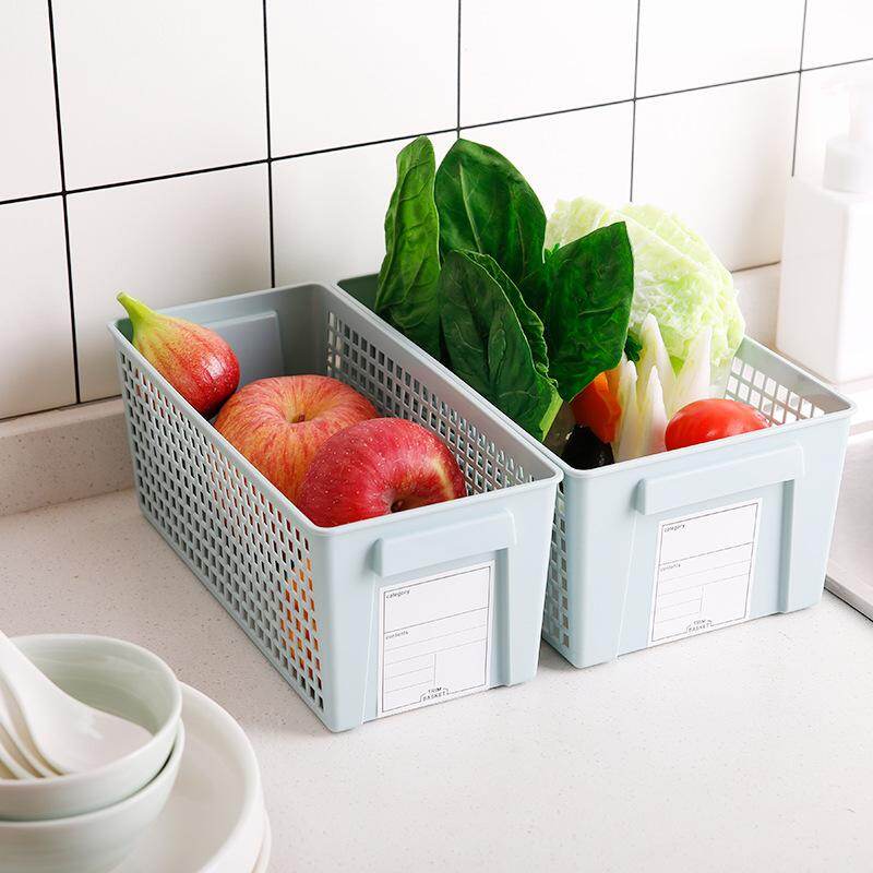 Plastförvaringskorg Bred smal skrivbordsmiljö för kök och badrum Skrivbordsförvaringskorg