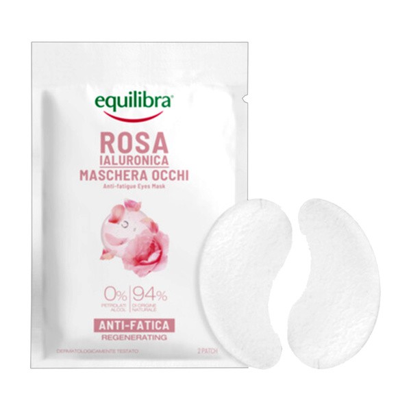 Equilibra Rosa, różane płatki pod oczy z kwasem hialuronowym, 2 szt.