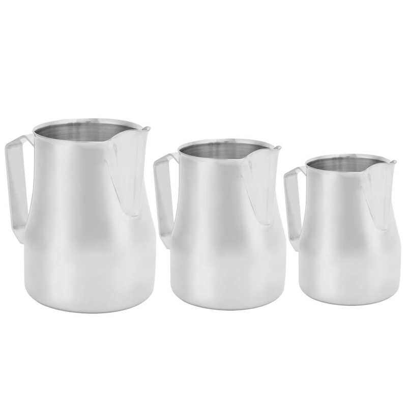 Tasse à lait en acier inoxydable à bec pointu pour la préparation de latte art et de cafés artistiques