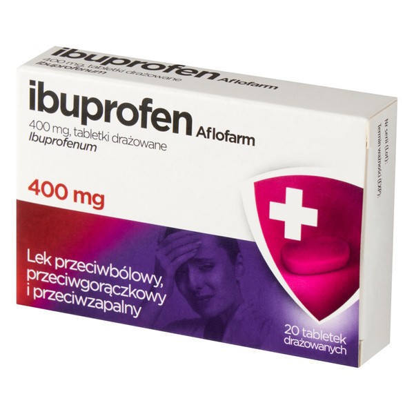 Ibuprofen Aflofarm, 400 mg, tabletki drażowane, 20 szt.