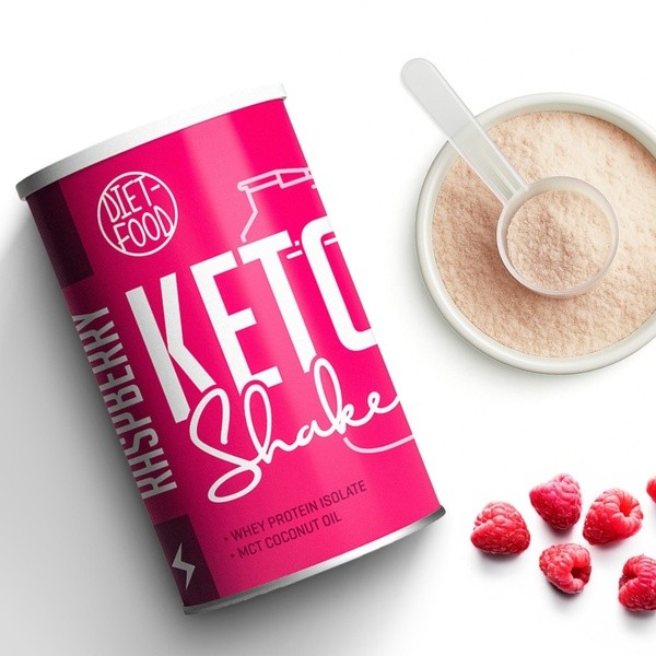 Diet-Food Keto Shake Malina + MCT, proszek, 300 g