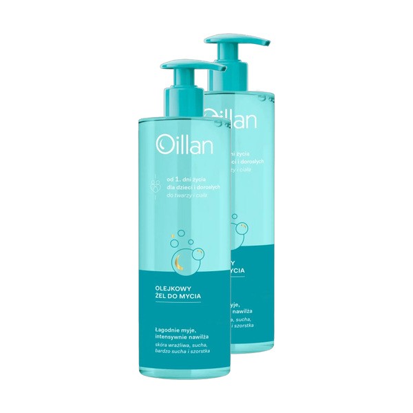 Zestaw 2 x Oillan, olejkowy żel do mycia, 400 ml