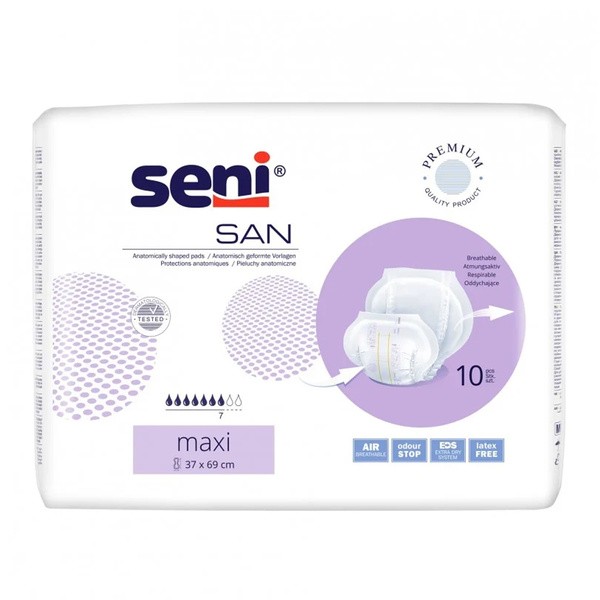 San Seni Maxi, pieluchy anatomiczne, 10 szt.