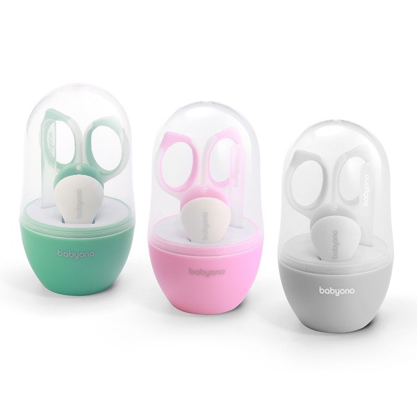 BabyOno, zestaw do pielęgnacji paznokci dla dzieci i niemowląt, różowy, 1 szt.