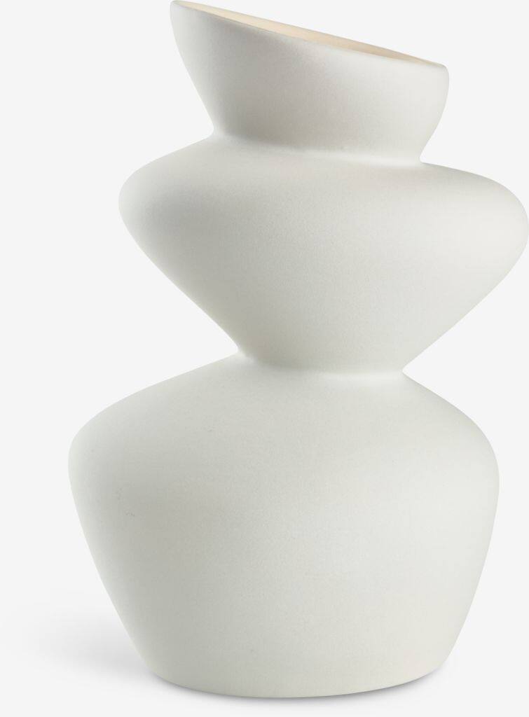 BENNY BENNY vase, bredde 11xlængde 16xhøjde 25 cm, hvid