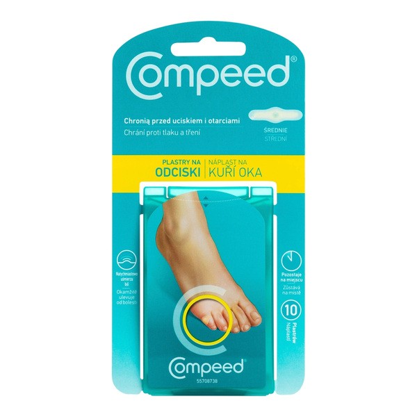 Compeed, plastry na odciski na palcach stóp, 10 szt.