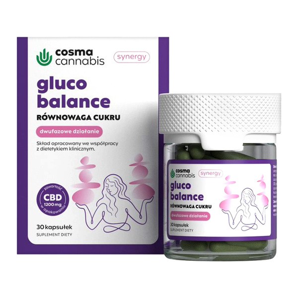 Cosma Cannabis, Gluco Balance, kapsułki, 30 szt.