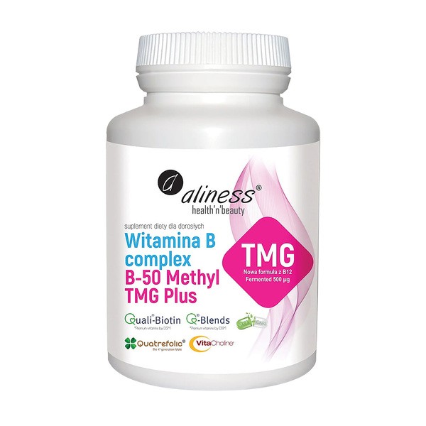 Aliness Witamina B complex B-50 Methyl TMG Plus, kapsułki, 100 szt.