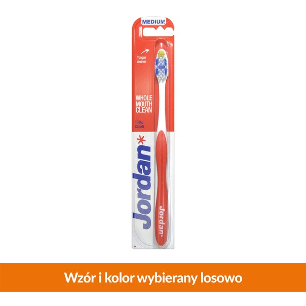 Jordan Total Clean Medium, szczoteczka do zębów, średnia, 1 szt.
