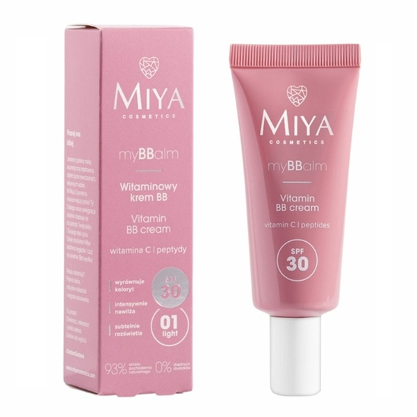 Miya Cosmetics myBBalm, witaminowy krem BB SPF 30, 01 light, 30 ml