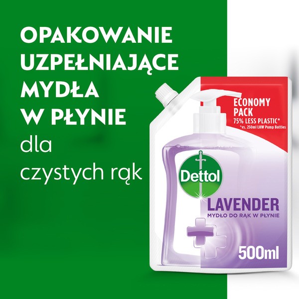 Dettol, antybakteryjne mydło w płynie, zapas, ukojenie, 500 ml