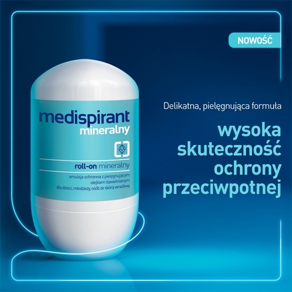 Medispirant, mineralny roll-on, emulsja ochronna, 40 ml