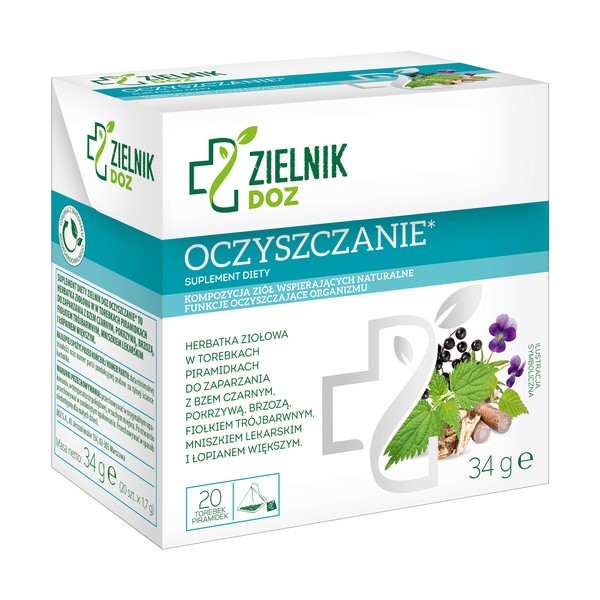 DOZ Zielnik Oczyszczanie, herbatka ziołowa, saszetki, 1,7 g x 20 szt.