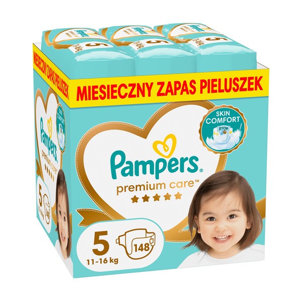 Pampers Premium Care 5 (11−16 kg), pieluszki jednorazowe, 148 szt.