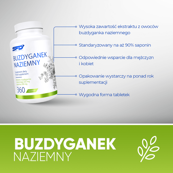 SFD Buzdyganek naziemny, tabletki, 360 szt.