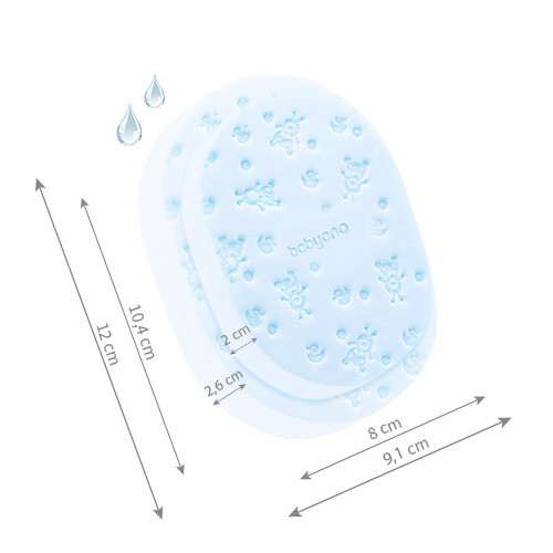 BabyOno, gąbka kąpielowa dla dzieci i niemowląt, niebieska, 1 szt.
