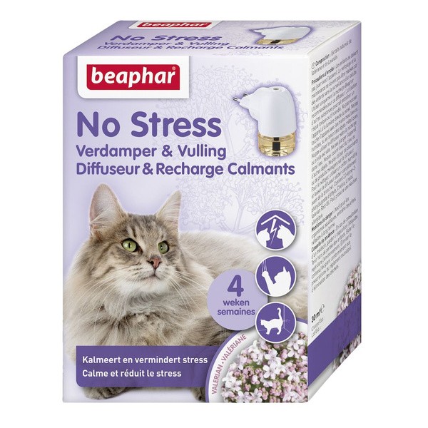 Beaphar No Stress Diffuser Kot, zestaw startowy z dyfuzorem i wkładem, 30 ml
