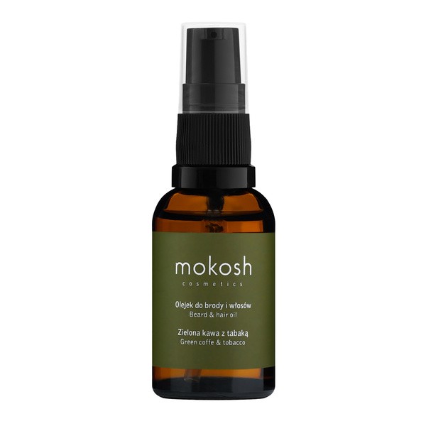 Mokosh, olejek do brody i włosów zielona kawa z tabaką, 30 ml