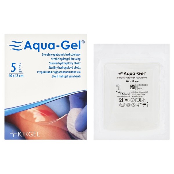 Aqua-Gel, opatrunek hydrożelowy, 12 cm x 10 cm, 1 sztuka