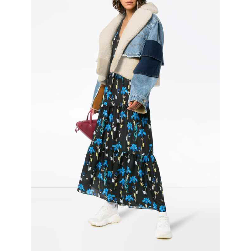 Winter Velvet Denim Stitching Jacket Women Lamb Hair Liner Thickened Short Motorcycle Jacket Cotton padded Warm Coat