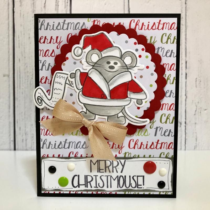 Christmasmouse2stamp Clear Stamp Set