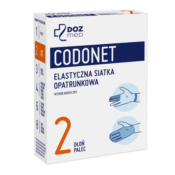DOZ Med Codonet 2, siatka elastyczna opatrunkowa, na dłoń i palce, 1 szt.