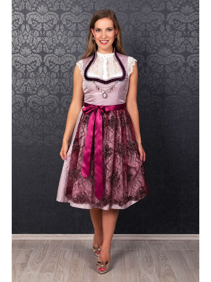 Edelnice Midi Dirndl Alice in lila, rosé günstig kaufen