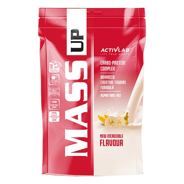 MASS UP Activlab Pharma, smak bananowy, proszek, 1200 g