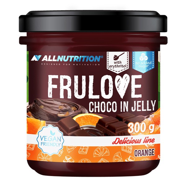 Allnutrition, frulove choco in jelly, smak czekoladowo-pomarańczowy, 300 g
