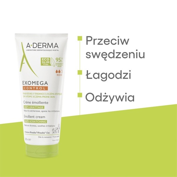 Aderma Exomega Control, krem emolient, 200 ml