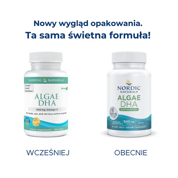 Nordic Naturals Algae DHA 500 mg, kapsułki, 60 szt.